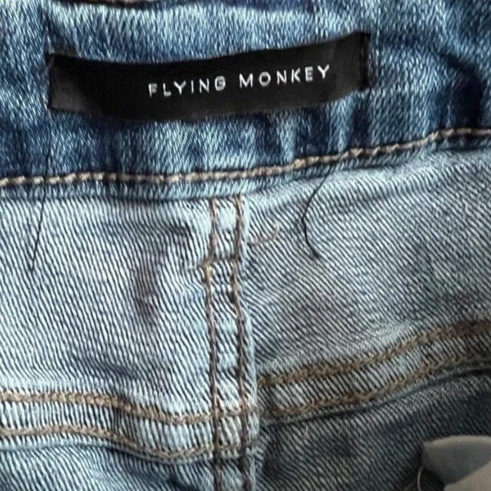 Ultra High Rise Straight Distressed Y2K Jeans Flying Monkey Womens Size 28 - Picture 12 of 12